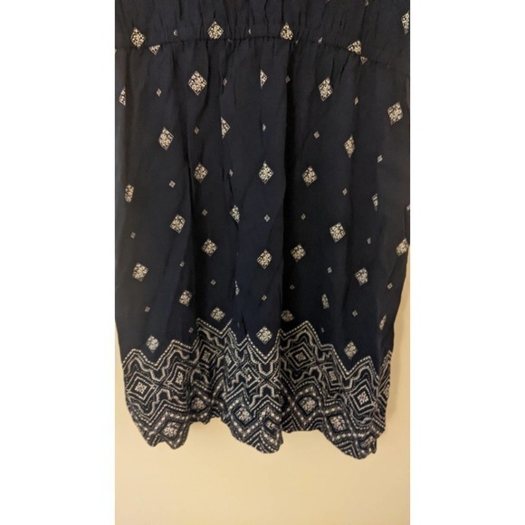 Pink Rose Boho Dress XL, Navy Blue Midi, NWT - Picture 3 of 11